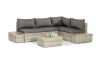Lounge Gruppe Newport grey-white Alu/Kunststoffgeflecht inkl. Kissen