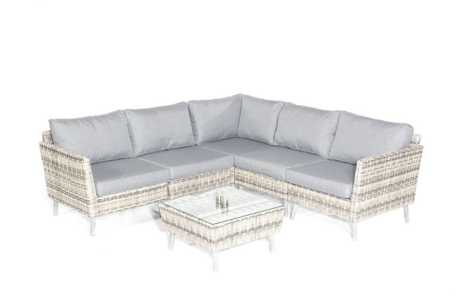 Lounge Gruppe Lancaster vintage-taupe Alu/Kunststoffgeflecht inkl. Kissen
