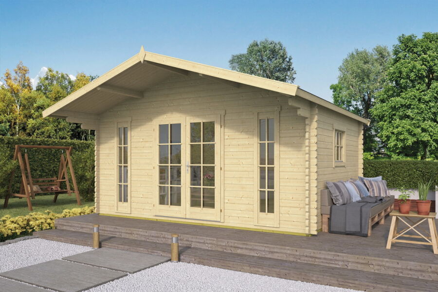 Tuindeco Gartenhaus Blockhütte GUSTAV 500 x 380 / 45mm / EBAY KLEINANZEIGEN natur