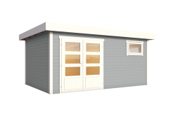 Gartenhaus SAMUEL40 Flachdach 420x280 cm (L), 40mm...