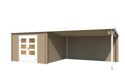 Gartenhaus PHOENIX 701x312 cm (L); 40 mm Doppelnut; ohne...