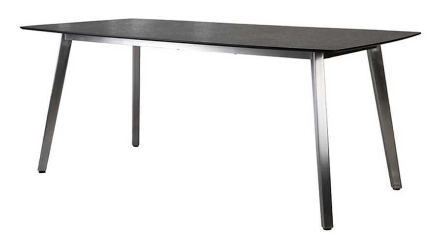 Diamond Garden Tisch Kansas, 182x92 cm Edelstahl/HPL-Schiefer - DiGa Compact (HPL)