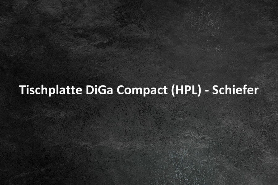 Diamond Garden Tisch Kansas, 182x92 cm Edelstahl/HPL-Schiefer - DiGa Compact (HPL)