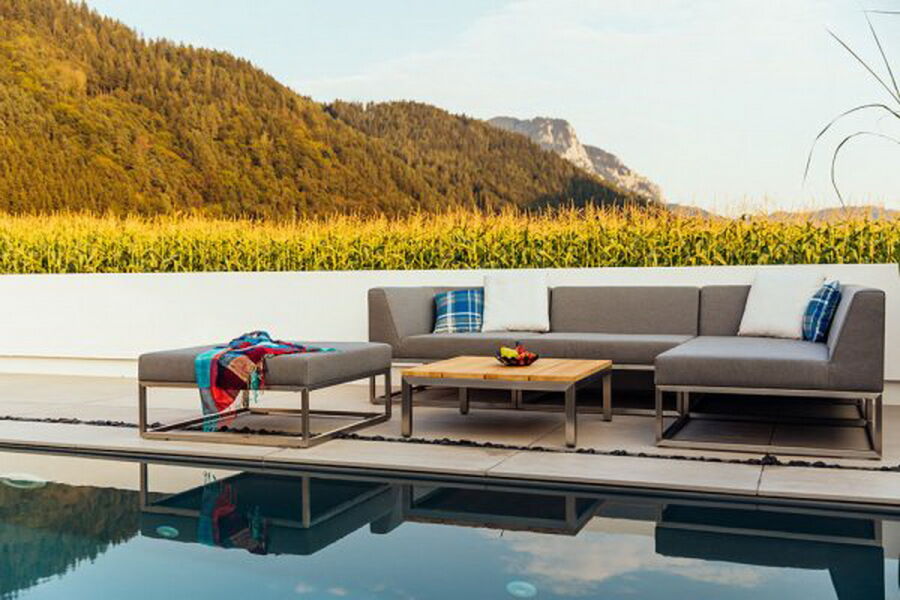 Diamond Garden St.Tropez Modullounge Ottomane Edelstahl-304