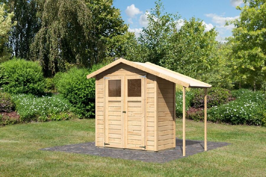Karibu Gartenhaus DANA naturbelassen 14mm Wändstärke