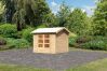 Karibu Gartenhaus THERES 3 naturbelassen 28mm Wandstärke
