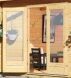Karibu Gartenhaus RADEBURG 1 im Set 3,3 m Anbaudach naturbelassen 40mm Wandstärke