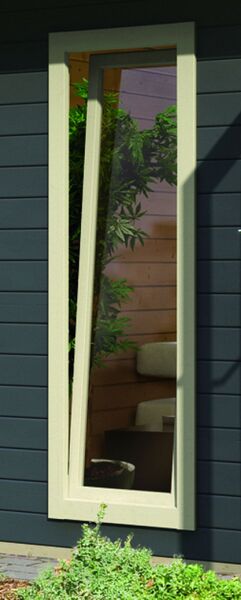 Karibu Gartenhaus RADEBURG 2 im Set 3,3 m Anbaudach und Rückwand terragrau 40mm Wandstärke