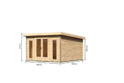 Karibu Gartenhaus RADEBURG 3 naturbelassen 40mm...