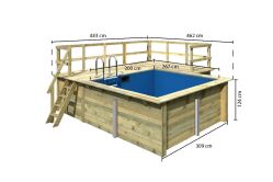 Karibu 44mm Rechteck Pool Modell Größe 1 inkl....