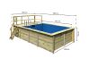 Karibu 44mm Rechteck Pool Modell Größe 2 inkl. Terrasse vor Kopf an der Seite 3,5 m breit