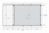 Karibu 44mm Rechteck Pool Modell Größe 2 inkl. Terrasse vor Kopf an der Seite 3,5 m breit