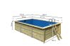 Karibu 44mm Rechteck Pool Modell Größe 3