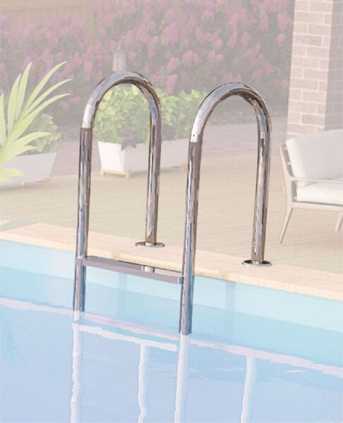 Karibu 44mm Rechteck Pool Modell Größe 3 inkl. Terrasse vor Kopf an der Seite 3,5 m breit+ Terrasse an der Seite