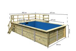 Karibu 44mm Rechteck Pool Modell Größe 3 inkl....