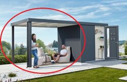 Biohort Seitendach zu Gerätehaus Neo Gr. 3A/3B/3C/3D...