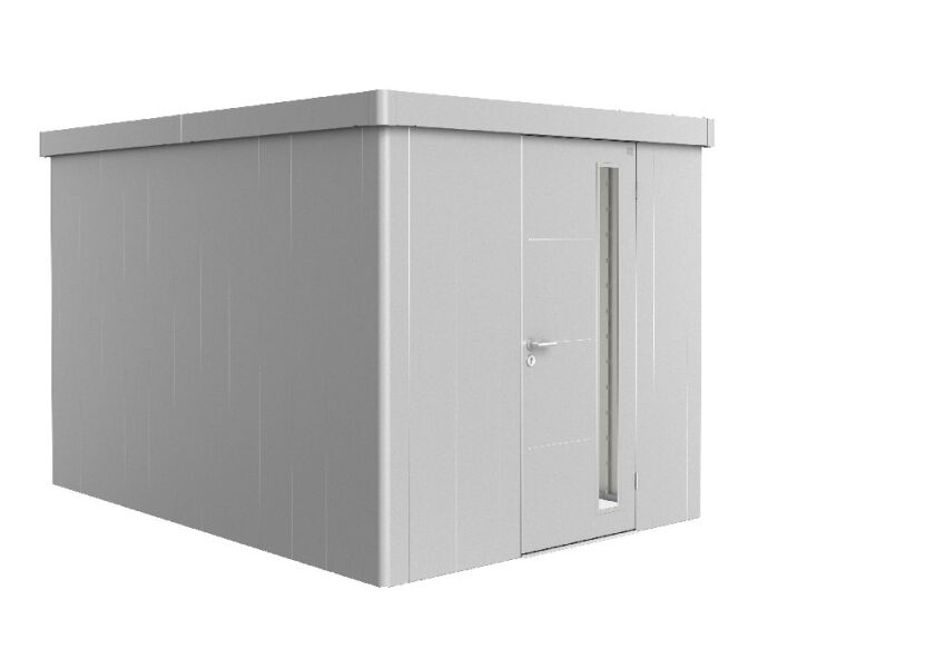 9003414810440 - Biohort Gerätehaus Neo 4B Standardtüre silber-metallic 236x348x222