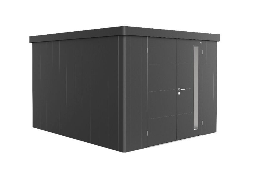 Biohort Gerätehaus Neo 4C Doppeltüre, dunkelgrau-metallic 292x348x222