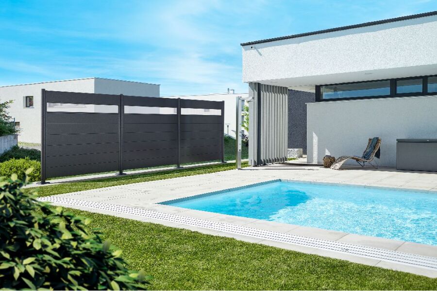 9003414159242 - Biohort Wandpaneel für Sichtschutz ohne Acrylglas 100x90 silber-metallic