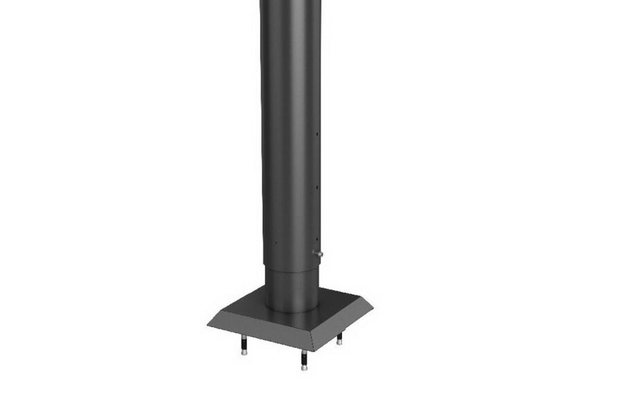 Biohort Steher/Pfosten Für Sichtschutz zum Andübeln 90 cm höhenverstellbar dunkelgrau-metallic