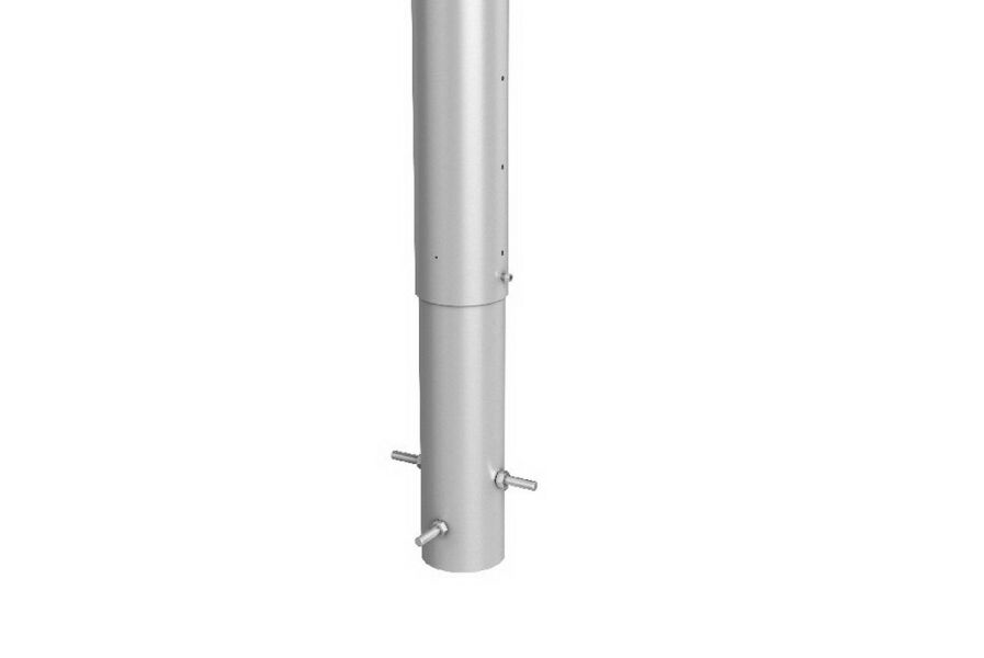 Biohort Steher/Pfosten Für Sichtschutz zum Einbetonieren 180 cm höhenverstellbar silber-metallic