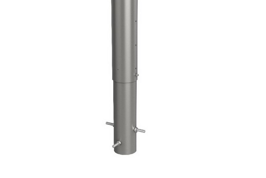 Biohort Steher/Pfosten Für Sichtschutz zum Einbetonieren 135 cm höhenverstellbar quarzgrau-metallic