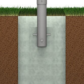 Biohort Steher/Pfosten Für Sichtschutz zum Einbetonieren 180 cm höhenverstellbar quarzgrau-metallic