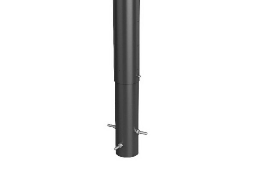 Biohort Steher/Pfosten Für Sichtschutz zum Einbetonieren 180 cm höhenverstellbar dunkelgrau-metallic