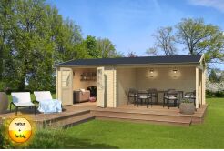 Lasita Maja Gartenhaus AMARILLO 730 x 350 cm, 28 mm,...