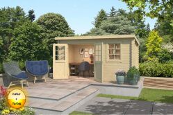 Gartenhaus AMIRA 175 400 x 195 cm, 28 mm, natur / farbig