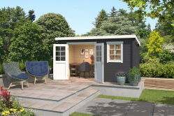 Gartenhaus AMIRA 175 400 x 195 cm, 28 mm, natur / farbig