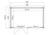 Lasita Maja Gartenhaus AUGUSTA 400 x 250 cm; 28mm Blockbohlen