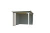 Gartenhaus BUFFALO 275 295 x 295 cm; 28mm Blockbohlen; LICHT GRAU lackiert