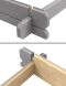 Gartenhaus BUFFALO 275 295 x 295 cm; 28mm Blockbohlen; LICHT GRAU lackiert