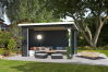 Gartenhaus BUFFALO 380 - 400 x 295 cm, 28 cm, natur / farbig