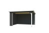 Gartenhaus BUFFALO 380 400 x 295 cm: 28mm Blockbohlen; CARBON GRAU lackiert