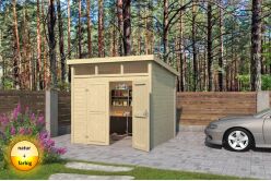 Gartenhaus KIBO 3 - 250 x 250 cm, 28 mm, natur / farbig