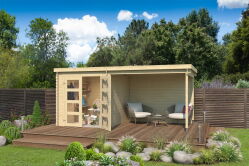 Lasita Maja Gartenhaus LONG BEACH 492 x 250 cm; 28mm Blockbohlen