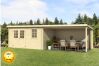 Gartenhaus RENO 780 x 295 cm, 28 mm, natur / farbig