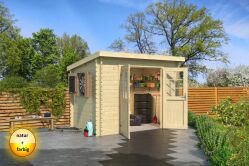 Gartenhaus SAN JOSE 175 - 295 x 195 cm, 28 mm,  natur /...