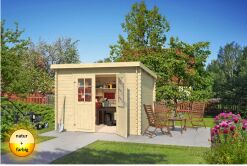 Gartenhaus SAN JOSE 230 295 x 250 cm, 28 mm, natur / farbig