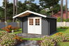 Gartenhaus VILJANDI 34 - 320 x 320 cm, 28 mm,  natur / farbig