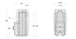 Saunaofen HUUM HIVE Flow, CE, BImSchV 2