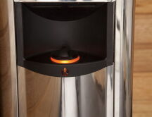 Harvia Saunaofen "The Wall" edelstahl schwarz mit eingebauter Steuerung 6 kW (Lager)