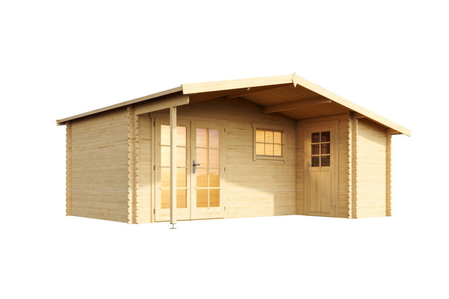 Gartenhaus LITTLE ROCK 530x450 cm, 34mm Blockbohlen, ohne Boden