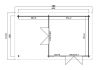 Gartenhaus ANDERS 652x380 cm, 44mm Blockbohlen, inkl. Boden und großes Schleppdach