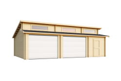 Garage HAWAII MIT SEKTIONALTOR 800x540 cm, 44mm Wandbohle