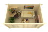 Gartenhaus DORSET 71, 420x270 cm, 70mm Blockbohlen, inkl. Boden und ISO-Verglasung
