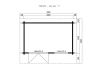 Gartenhaus DORSET 71, 420x270 cm, 70mm Blockbohlen, inkl. Boden und ISO-Verglasung