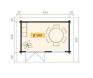 Gartenhaus DORSET 71, 420x270 cm, 70mm Blockbohlen, inkl. Boden und ISO-Verglasung